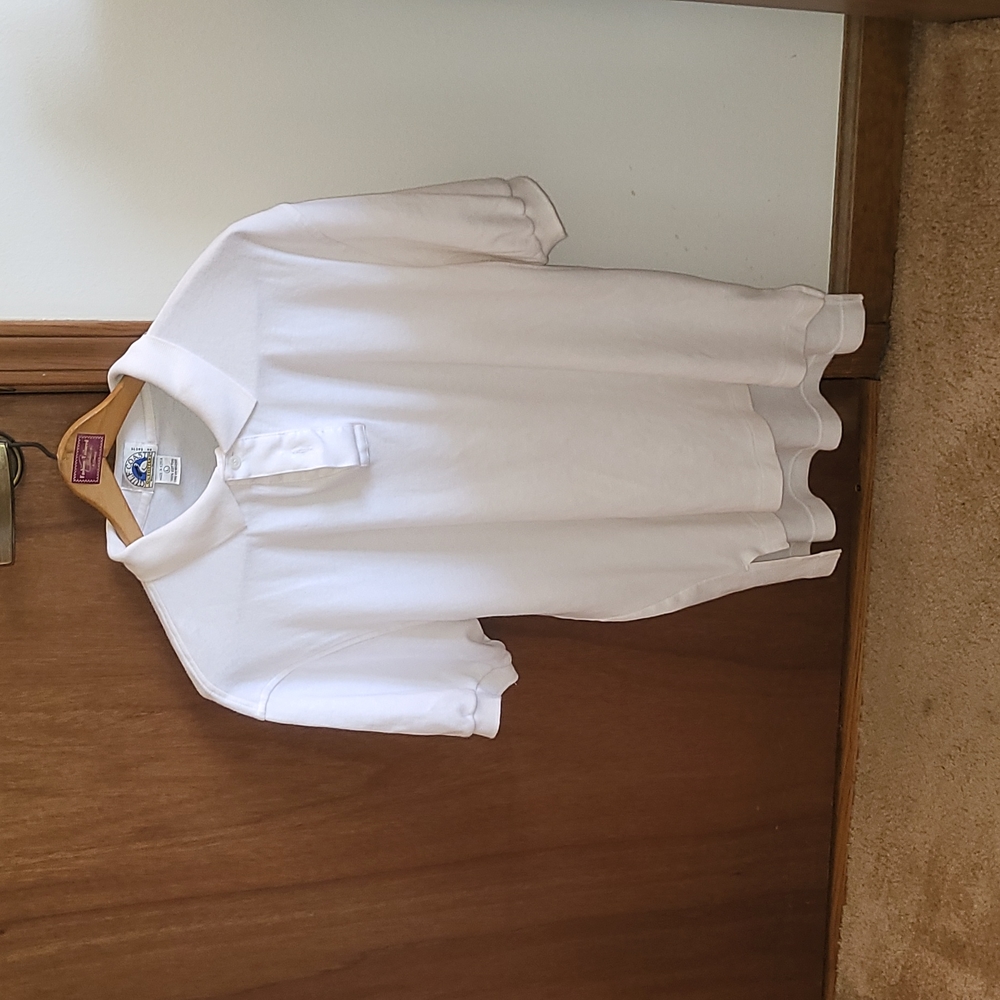 Gulf Coast Outfitters Women's White Polo Shirt - L